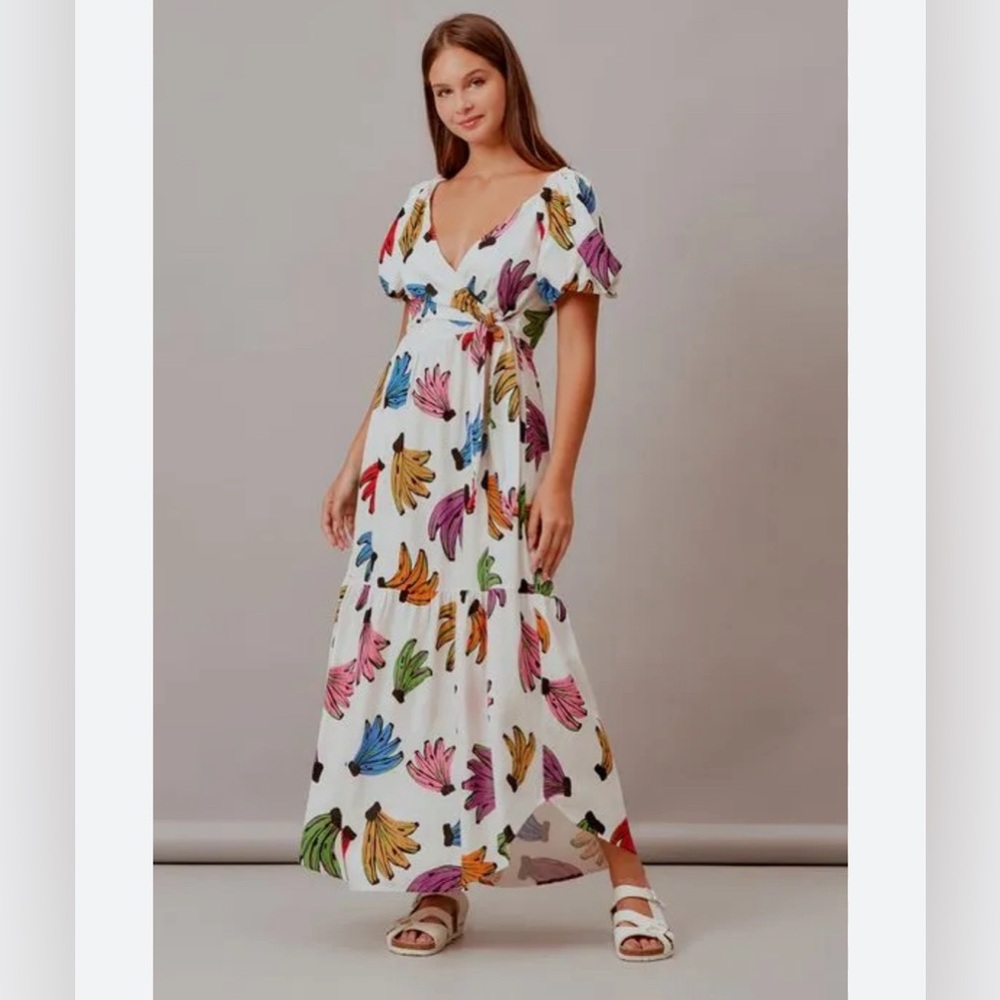 FARM Rio Banana Color Maxi Dress S